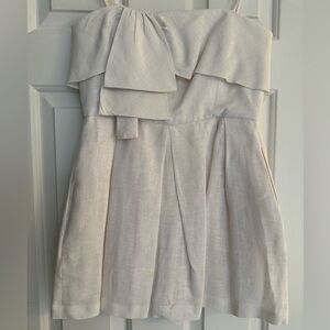 White linen skort dress